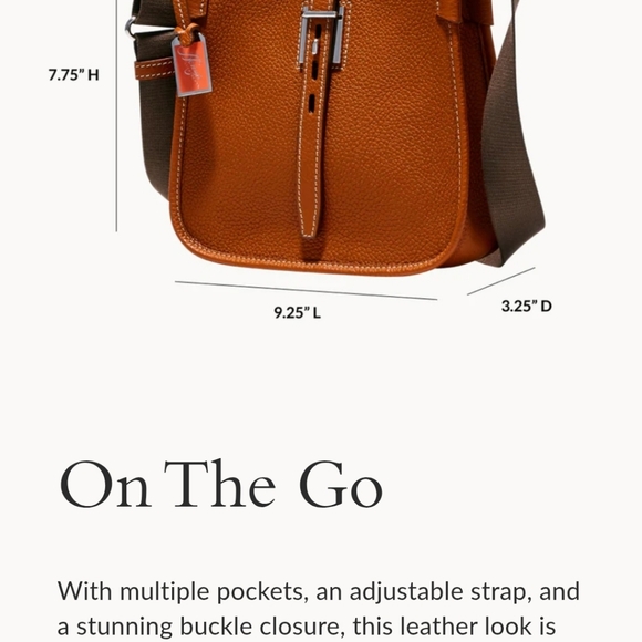 Henry's By Dooney & Bourke Small Crossbody In Chocolate NWT - Picture 16 of 16